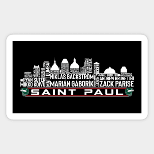 Minnesota Hockey Team All Time Legends, Saint Paul City Skyline Magnet